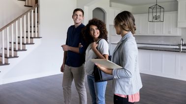 couple looking at new home