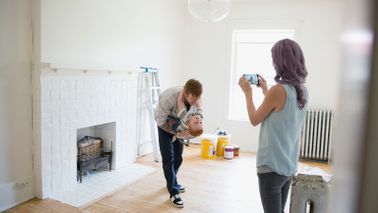 Family moving into home after writing a winning offer