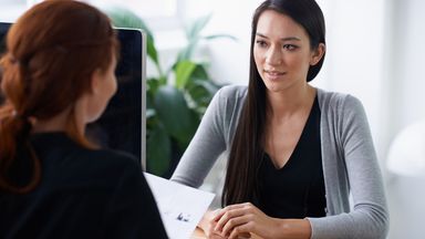 woman in job interview