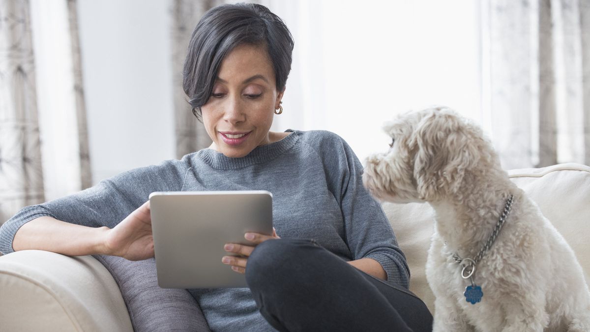 Woman reviewing her financial documents.